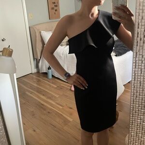 Calvin Klein Formal black dress midi size 4